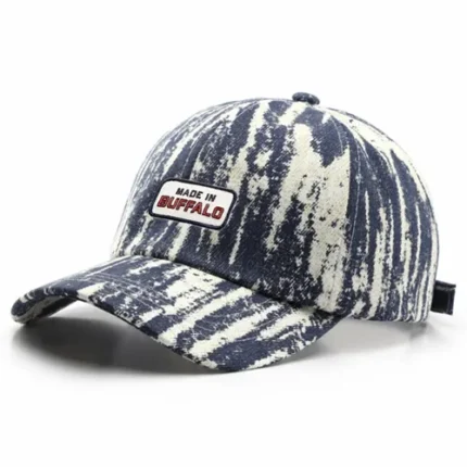 Made in Buffalo Tie-Dye Denim Cap – Rugged, Retro, and Bold